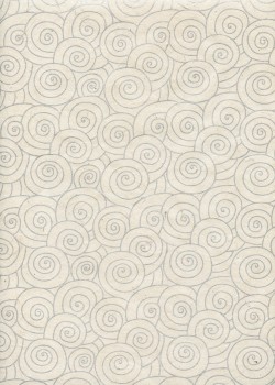 Lokta spirale argent fond naturel (50x75)