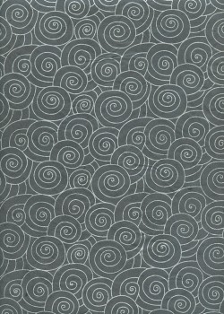 Lokta spirale argent fond anthracite (50x75)