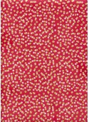Papier lokta pois superposés or et rose fond rouge (50x75)