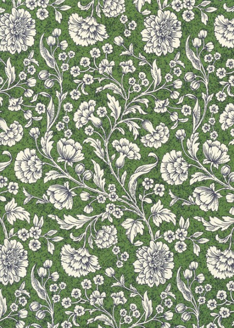 Floral fond vert (70x100)