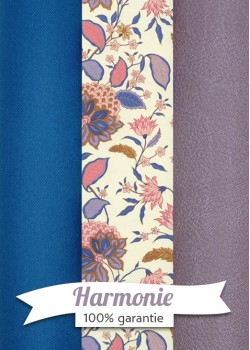 HARMONIE TRIO Botanico violet bleu et rose